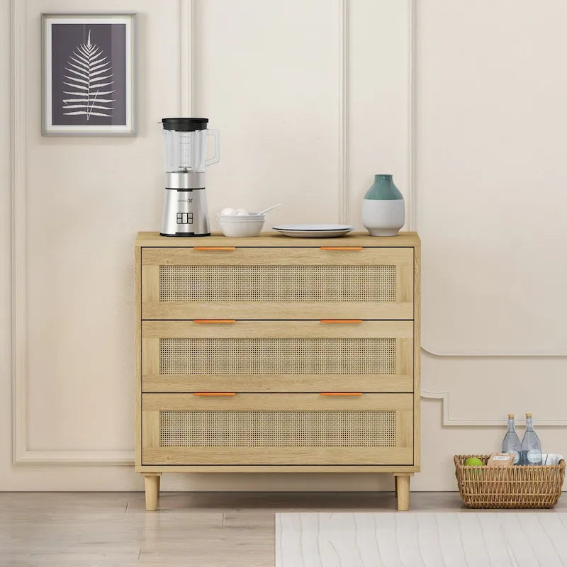 31.50L 3-Drawers Rattan Cabinet