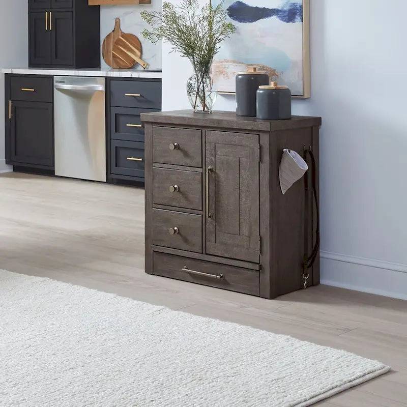 Modern Farmhouse Pet Feeder with Storage, Pull Out Drawers - 2 Finish Options