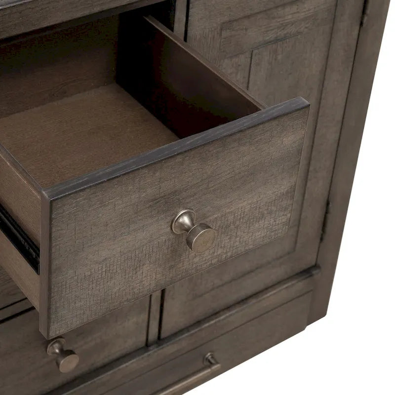 Modern Farmhouse Pet Feeder with Storage, Pull Out Drawers - 2 Finish Options