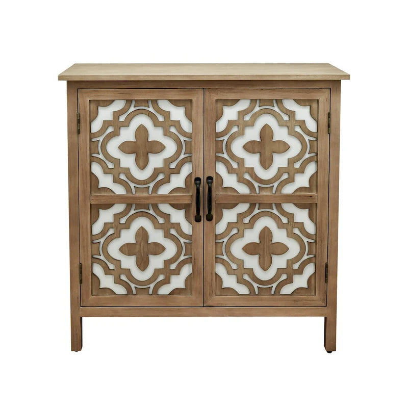 Hand-Carved 2-Doors Cabinet