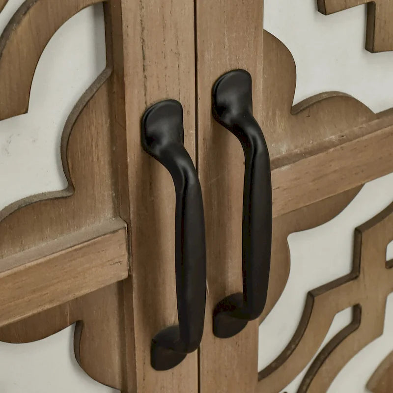 Hand-Carved 2-Doors Cabinet
