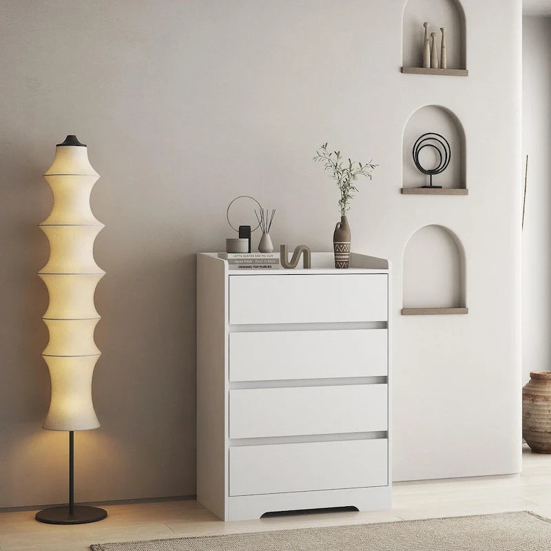 Modern Wooden Dresser Cabinet with Sturdy Frame