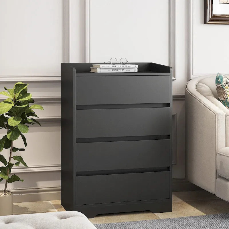 Modern Wooden Dresser Cabinet with Sturdy Frame