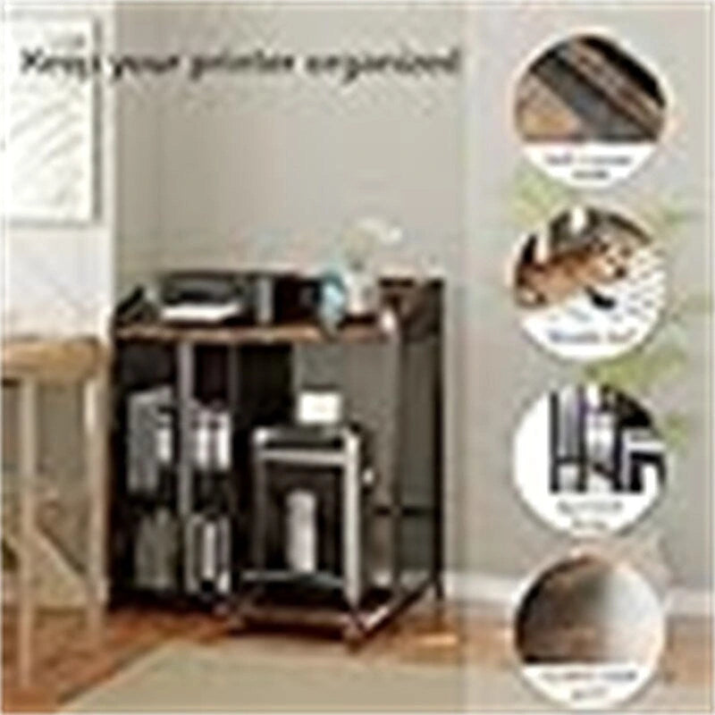 Printer Stand with Charging Station - 18.9D x 20.86W x 27.36H