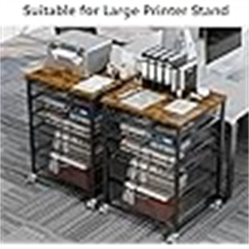 Printer Stand with Charging Station - 18.9D x 20.86W x 27.36H