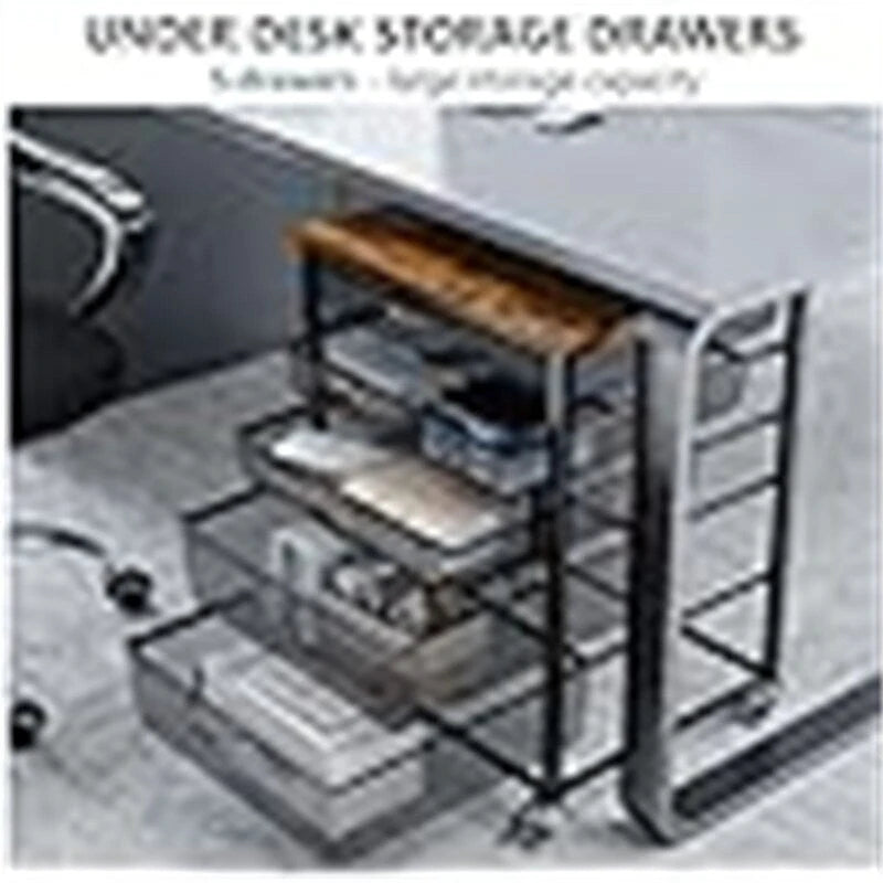 Printer Stand with Charging Station - 18.9D x 20.86W x 27.36H