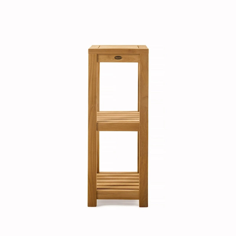 Teak 3-Tier Shelf Square