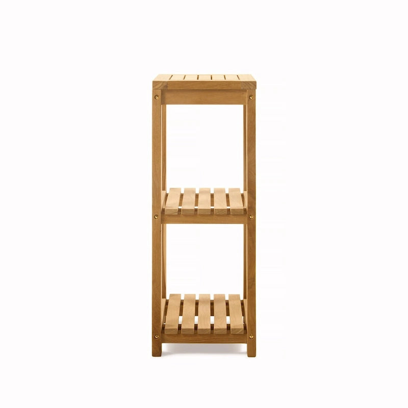 Teak 3-Tier Shelf Square