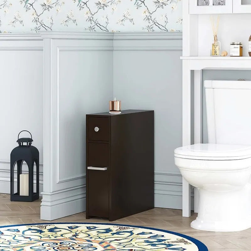 Home Slim Bathroom Storage Cabinet - 19.69D x 6.45W x 22.83H