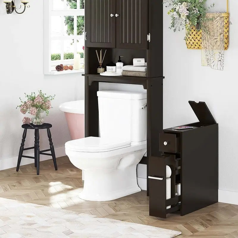 Home Slim Bathroom Storage Cabinet - 19.69D x 6.45W x 22.83H