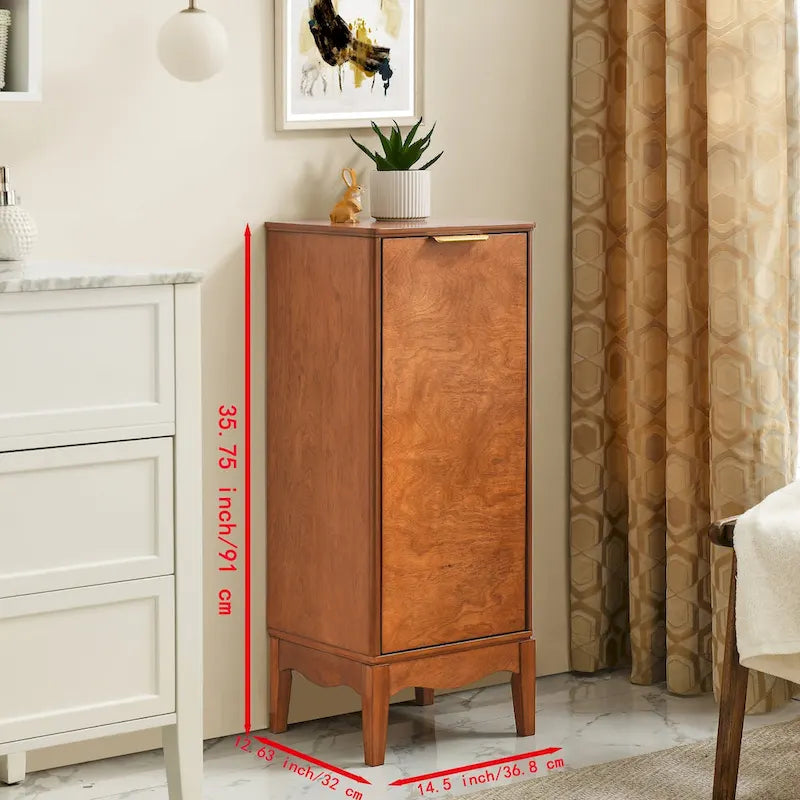 Modern Bathroom Floor Cabinet &Linen cabinet with Adjustable Shelves,Antique Brass(14.512.635.7)