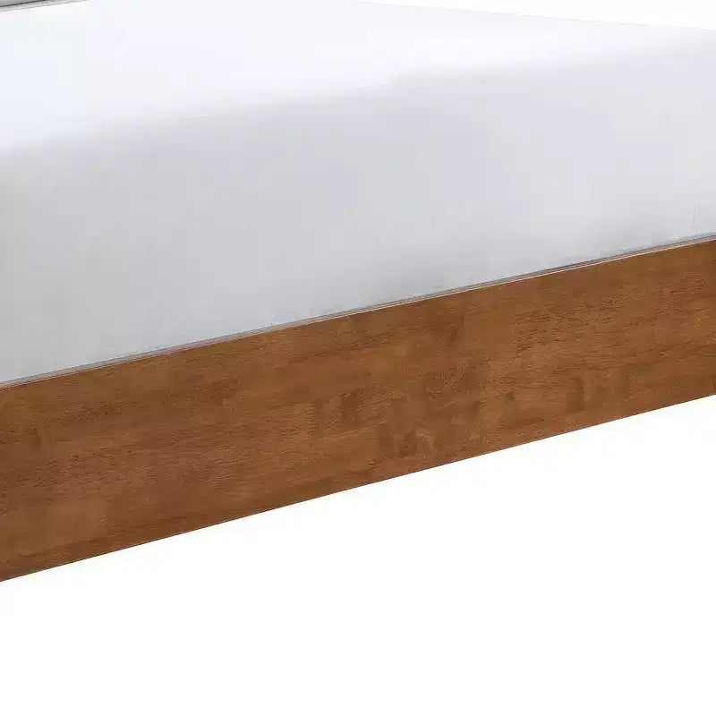 HOMES: Inside + Out Ensemble de chambre à coucher 3 pièces Riverstone Boucle Mid-Century Modern avec 2 tables de chevet Noyer
