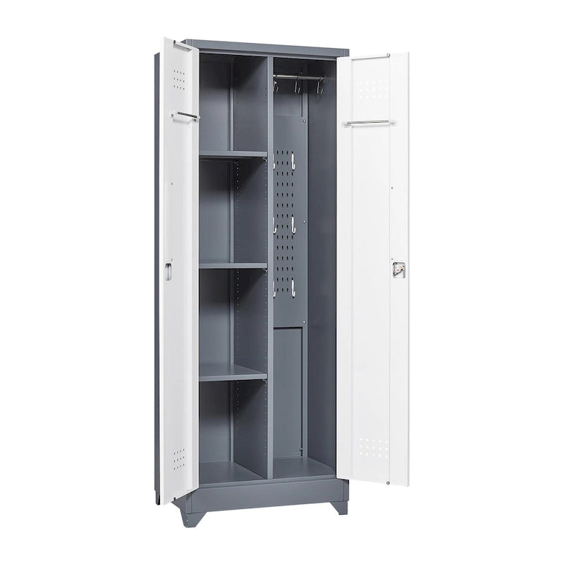 Metal Storage Cabinets,Tool Cabinet with Locking Door,Tall Broom Tool Organizer and Storage,Large Storage Cabinet for Kitchen