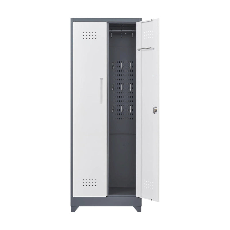 Metal Storage Cabinets,Tool Cabinet with Locking Door,Tall Broom Tool Organizer and Storage,Large Storage Cabinet for Kitchen