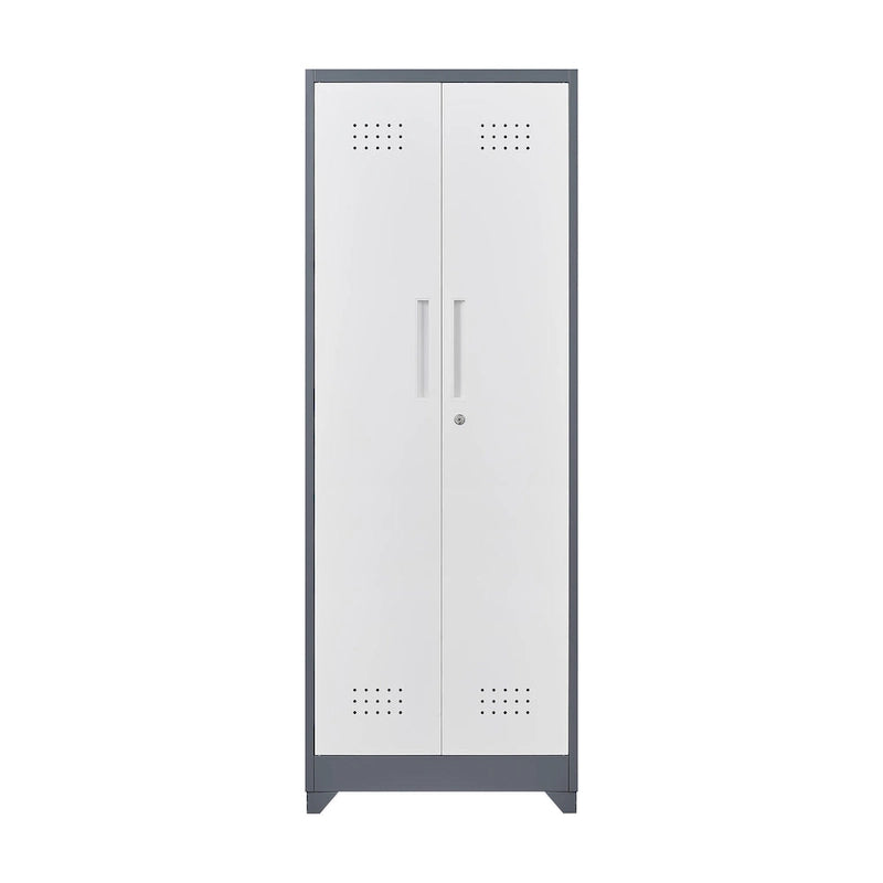 Metal Storage Cabinets,Tool Cabinet with Locking Door,Tall Broom Tool Organizer and Storage,Large Storage Cabinet for Kitchen