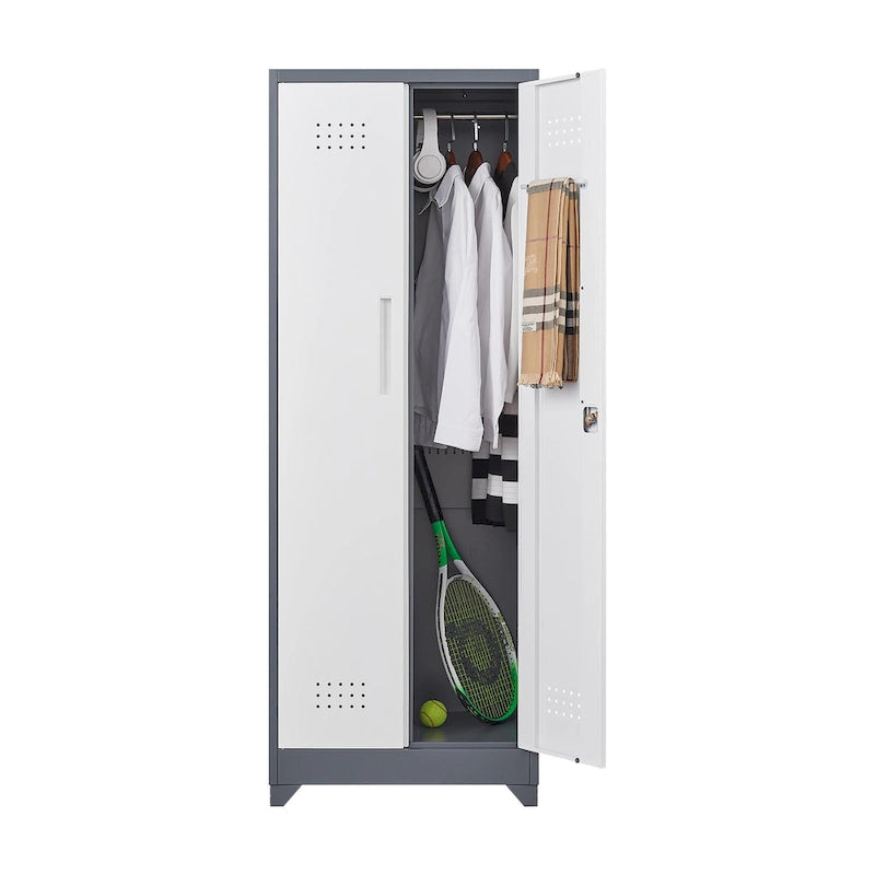 Metal Storage Cabinets,Tool Cabinet with Locking Door,Tall Broom Tool Organizer and Storage,Large Storage Cabinet for Kitchen
