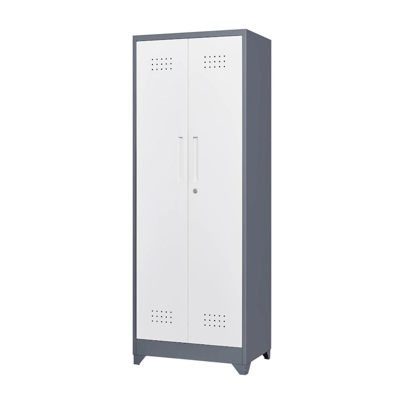 Metal Storage Cabinets,Tool Cabinet with Locking Door,Tall Broom Tool Organizer and Storage,Large Storage Cabinet for Kitchen
