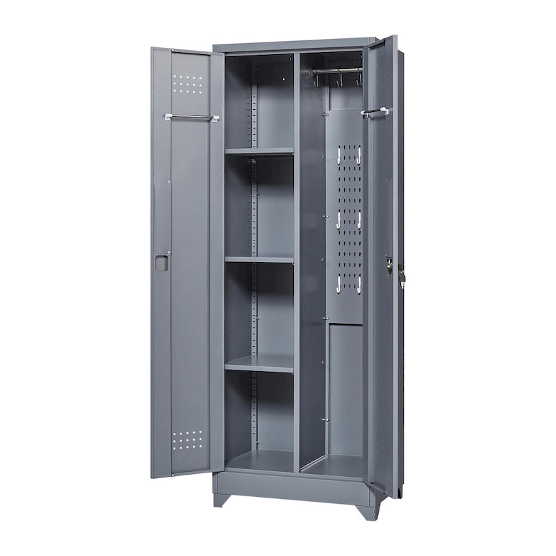 Metal Storage Cabinets,Tool Cabinet with Locking Door,Tall Broom Tool Organizer and Storage,Large Storage Cabinet for Kitchen